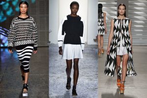 Black and white styles from fashion week.