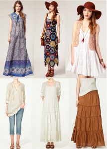 "Boho chic" style trends.